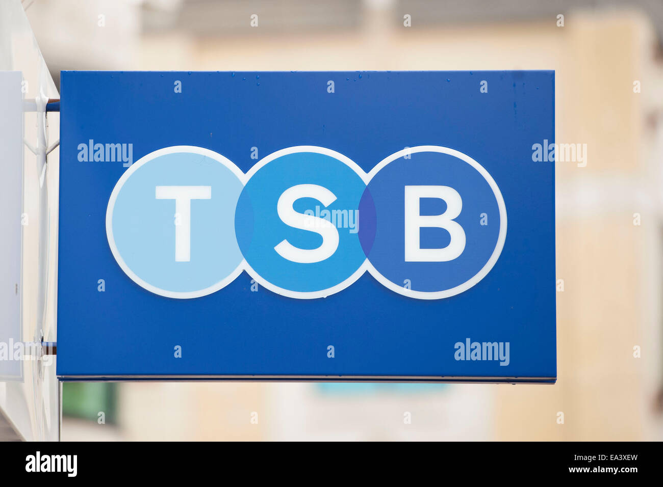 TSB Bank Zeichen. Stockfoto