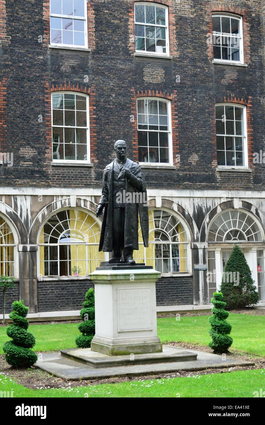 Statue des Nuffield Guys Hospital Stockfoto