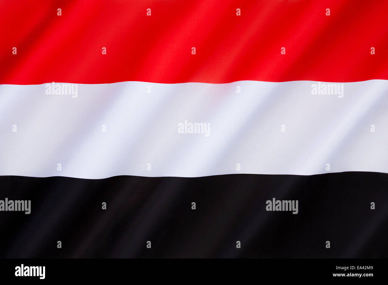 Flagge des Jemen Stockfoto