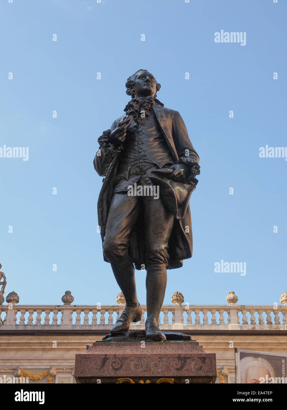 Goethe Denkmal Leipzig Stockfoto