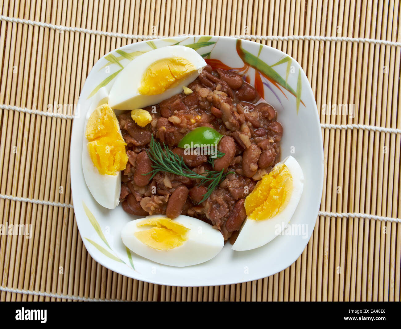 Ful Medames - ägyptischer, sudanesischer Gericht Stockfoto