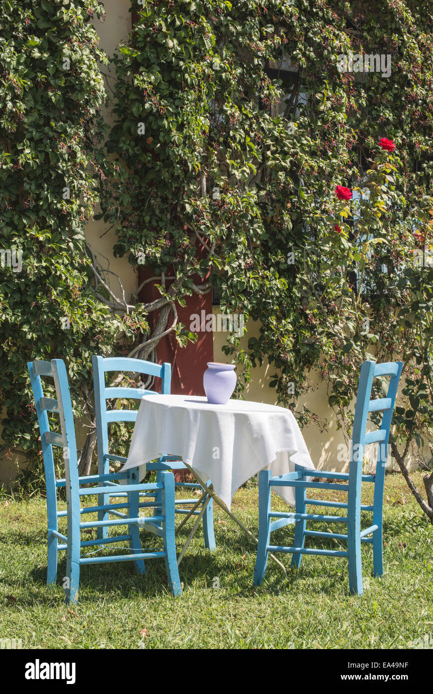 Typisches griechisches restaurant Stockfoto
