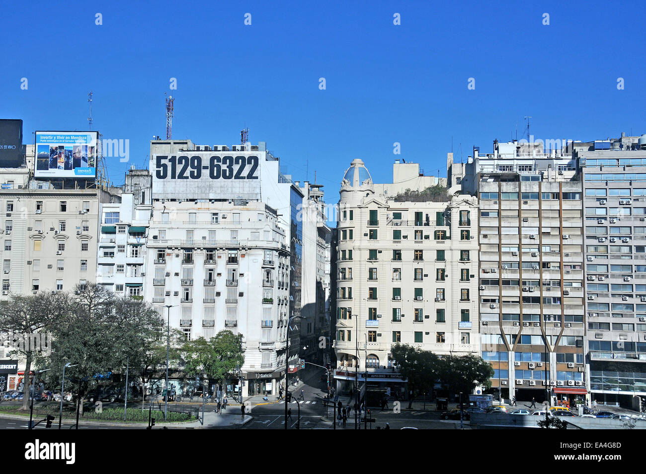 9 Juli Avenue Buenos Aires Argentinien Stockfoto