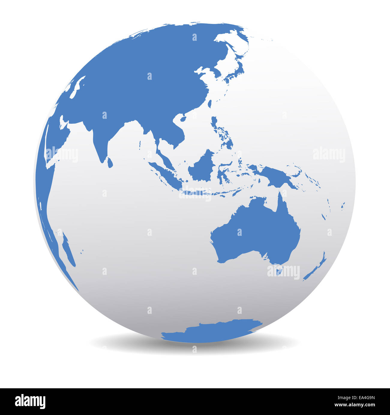Asien Malaysia Australien Erde Symbol Globus Weltkarte Stockfoto