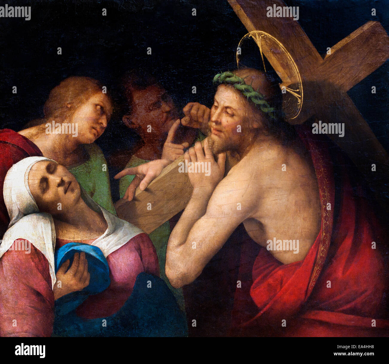 Christus trägt das Kreuz von Cesare da Sesto (1477 – 1523) italienischen Maler Renaissance Mailand Italien Stockfoto