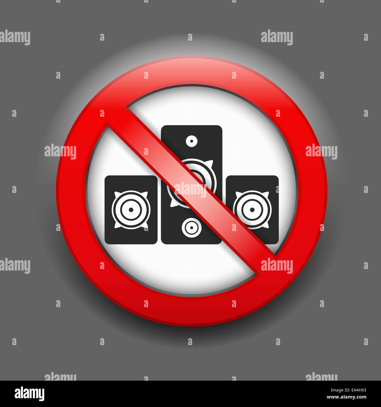 Keine Musik Zeichen Stockfotografie - Alamy
