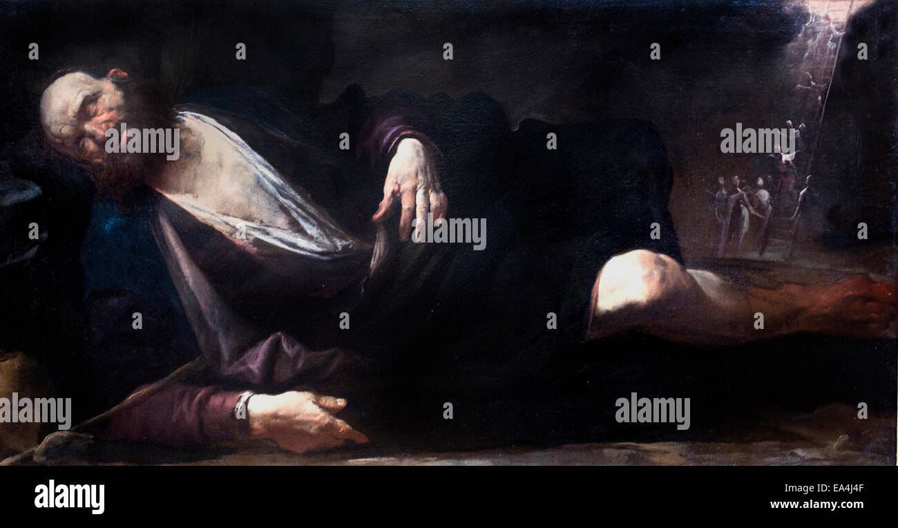 Der Traum von Jacob Gioachino Assereto (1600-1649) Italien Italienisch Stockfoto