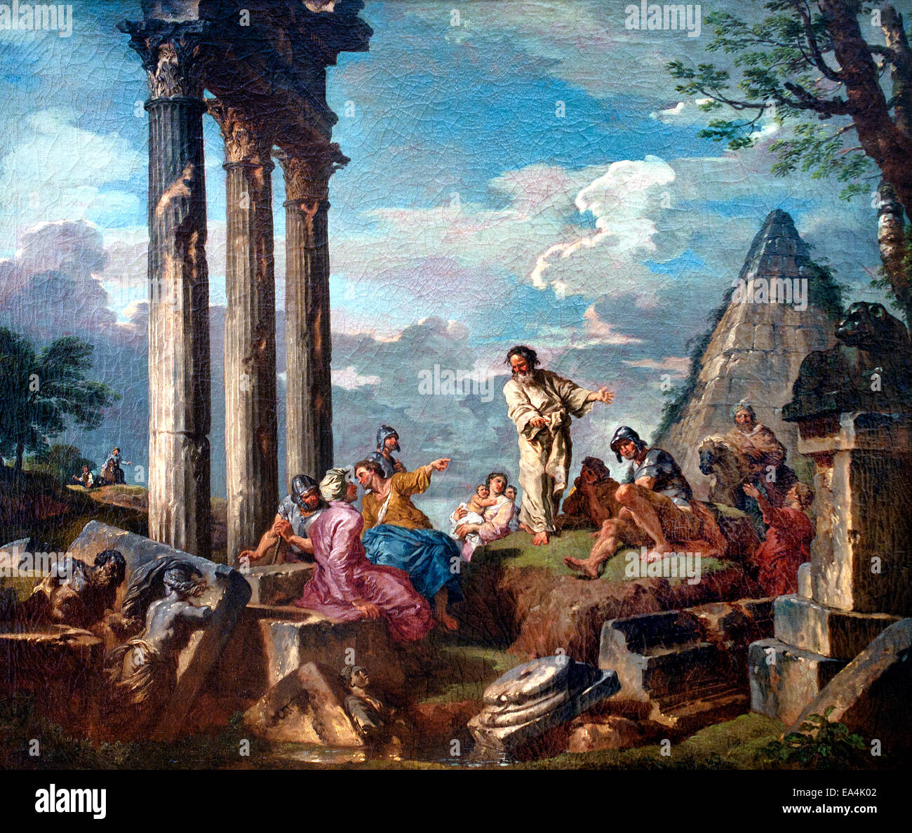 Predigt Paulus 1742 Giovanni Paolo Panini oder Pannini 1691 – 1765 Italien Italienisch Stockfoto