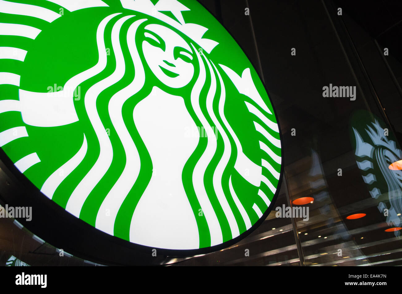 Starbucks-Szene in Bangkok, Thailand. Stockfoto
