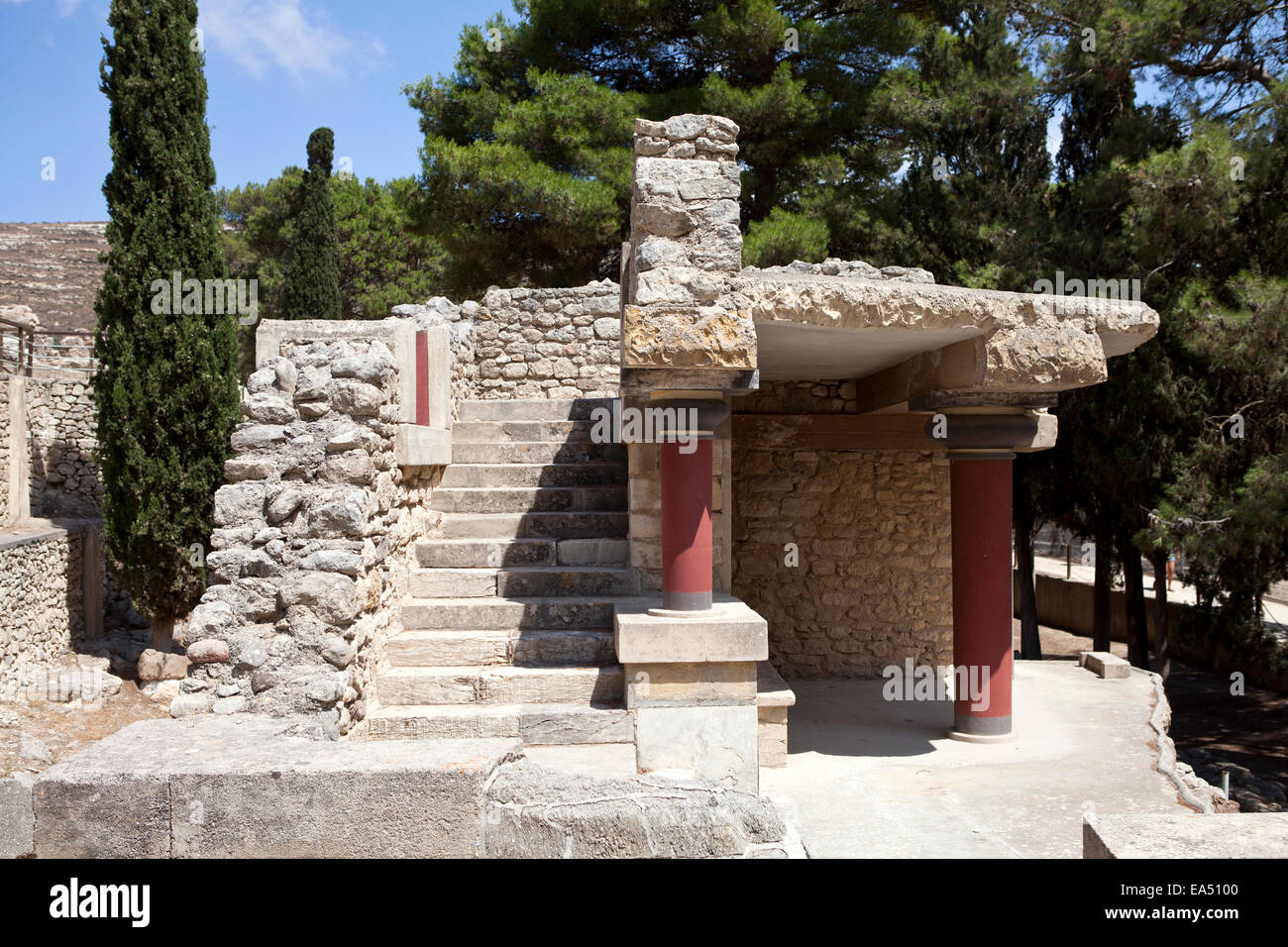 Knossos antiken Ruinen auf Kreta Griechenland Stockfoto