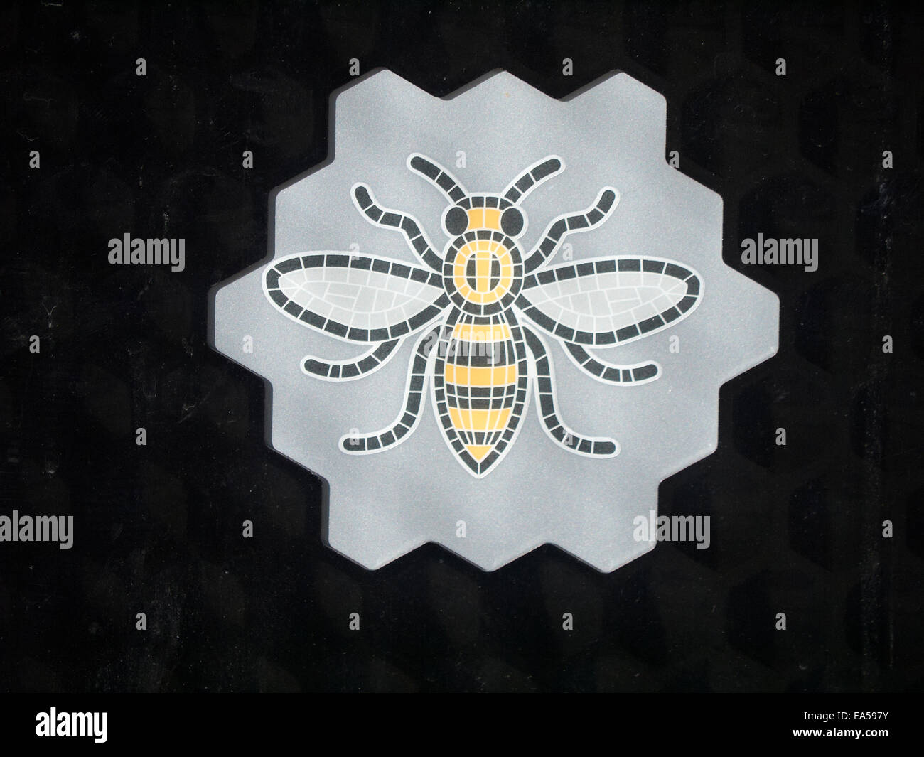 Stadt von Manchester Busy Bee Logo UK Stockfoto