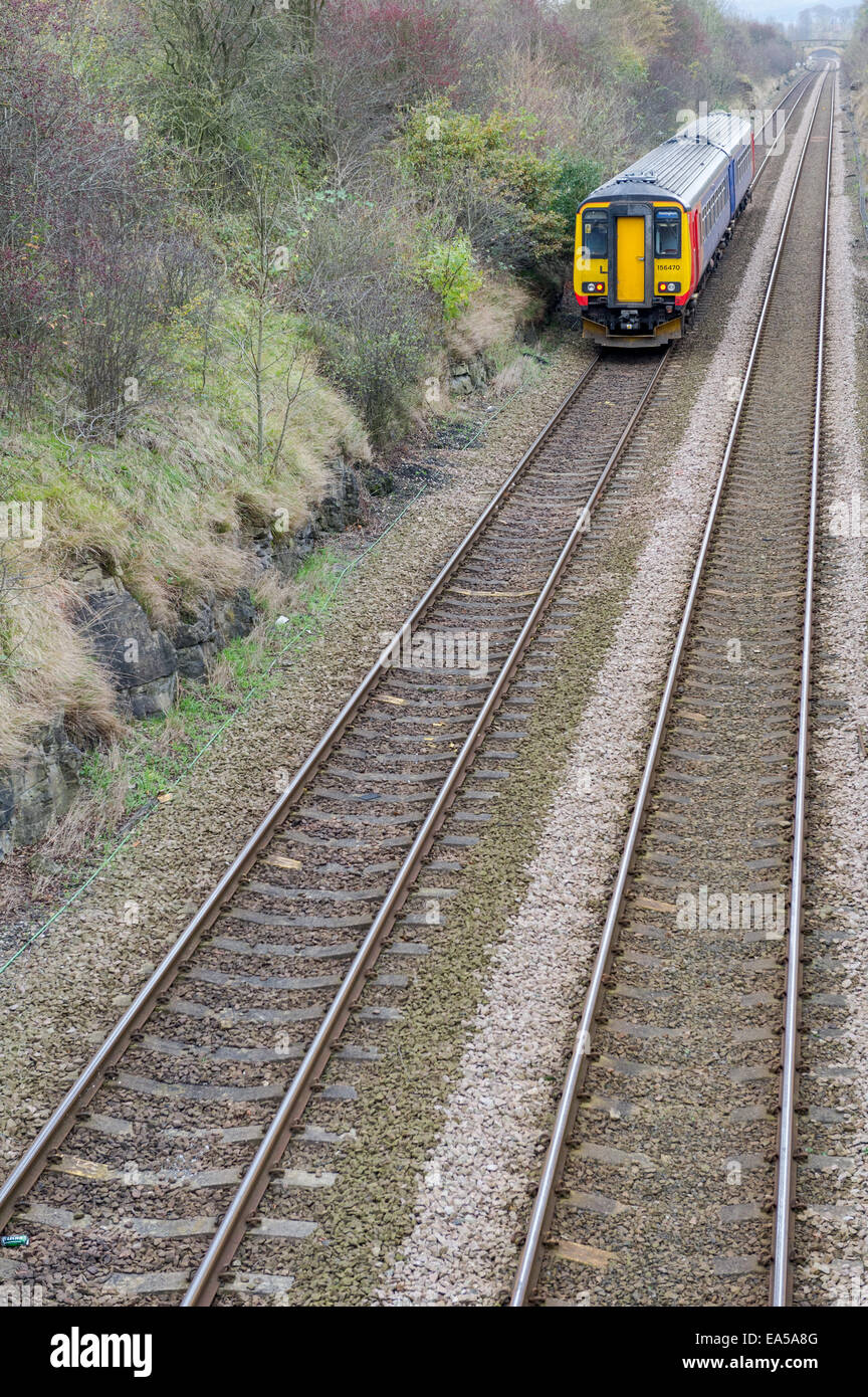 East Midlands-s-Bahn auf der Robin Hood Linie Derbyshire, England Stockfoto