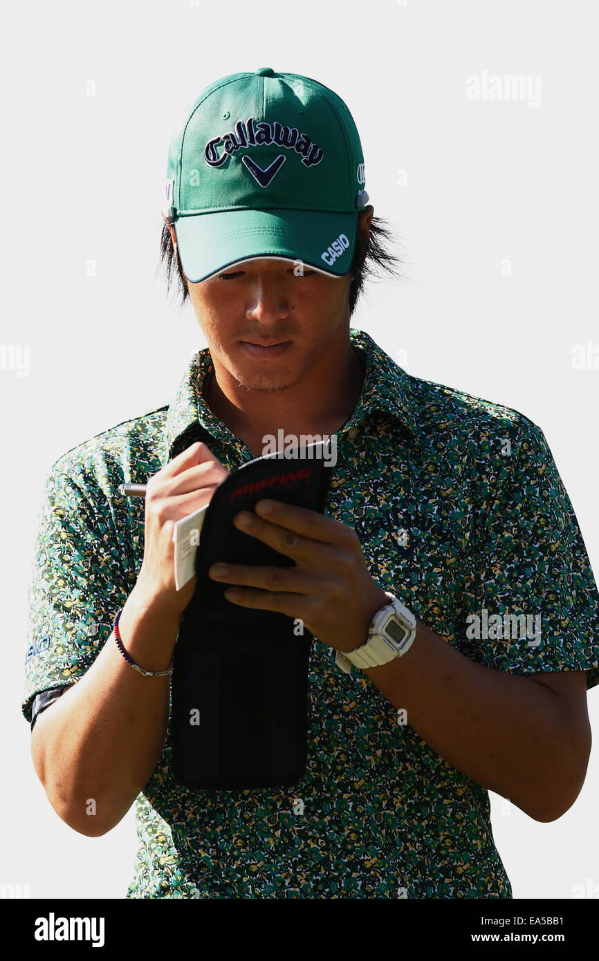Chiba, Japan. 7. November 2014. Ryo Ishikawa Golf: HEIWA PGM Meisterschaft in Kasumigaura zweiten Runde im Miho Golf Club in Chiba, Japan. © AFLO SPORT/Alamy Live-Nachrichten Stockfoto