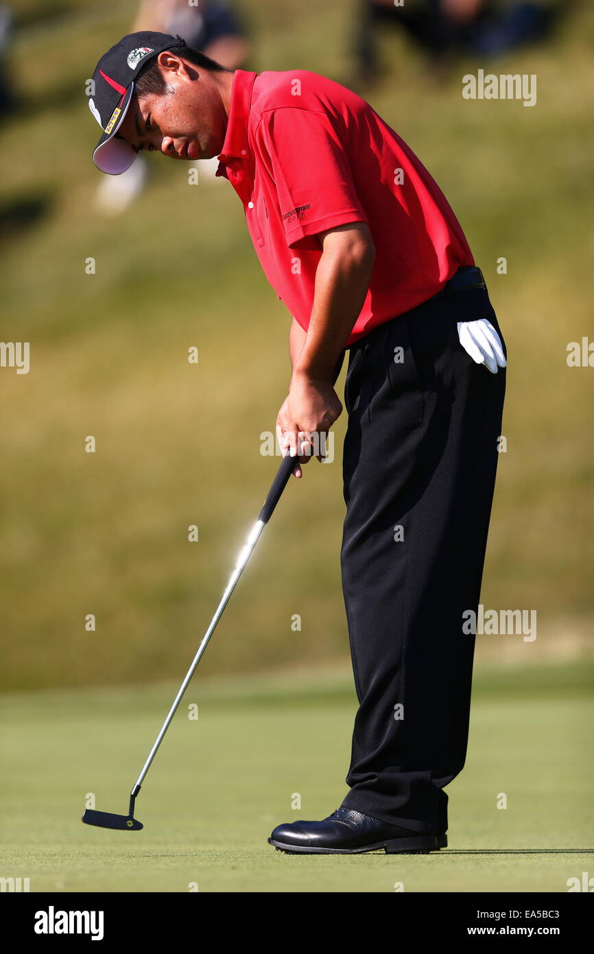 Chiba, Japan. 7. November 2014. Yuta Ikeda Golf: HEIWA PGM Meisterschaft in Kasumigaura zweiten Runde im Miho Golf Club in Chiba, Japan. © AFLO SPORT/Alamy Live-Nachrichten Stockfoto