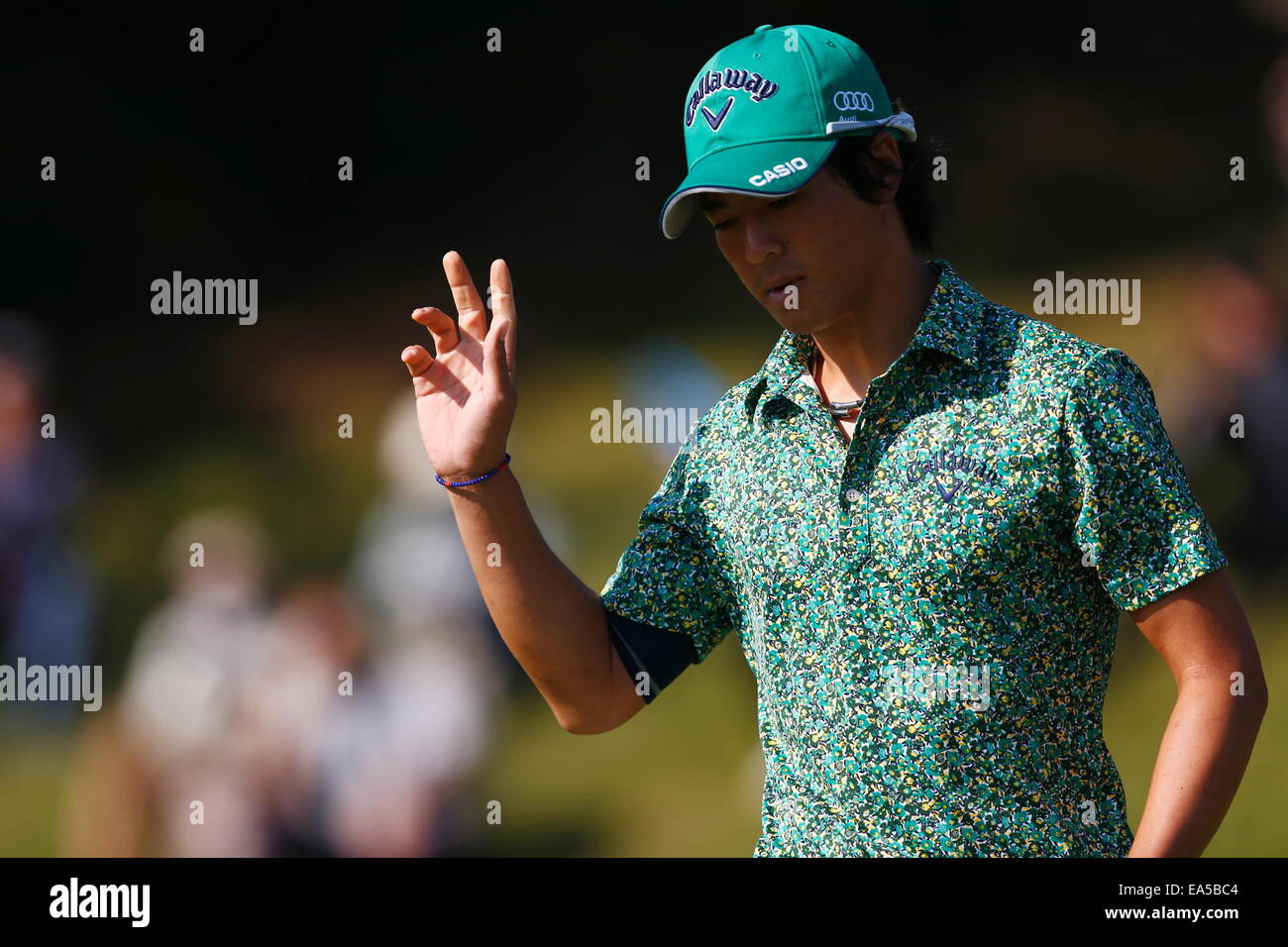 Chiba, Japan. 7. November 2014. Ryo Ishikawa Golf: HEIWA PGM Meisterschaft in Kasumigaura zweiten Runde im Miho Golf Club in Chiba, Japan. © AFLO SPORT/Alamy Live-Nachrichten Stockfoto