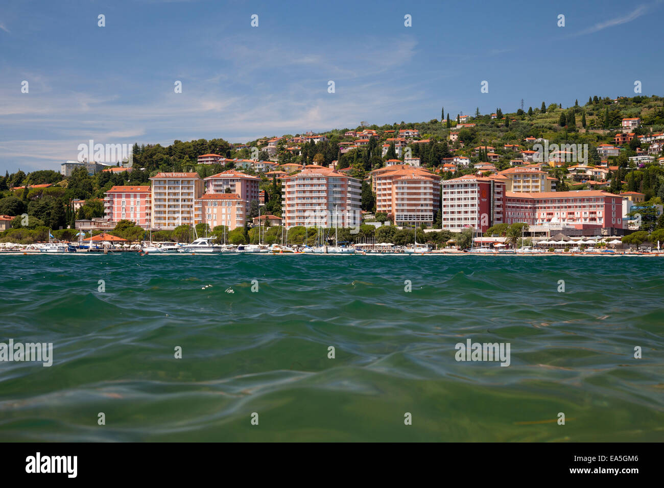 Slowenien, Istrien, slowenisches Küstenland, Portoroz, Adria, Hotels Stockfoto