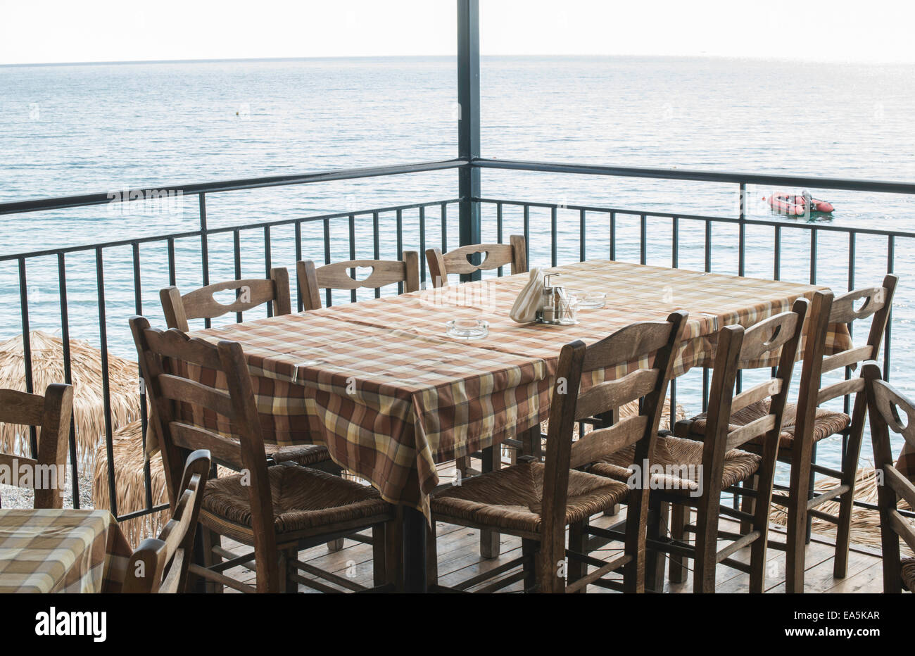 Typisches griechisches restaurant Stockfoto