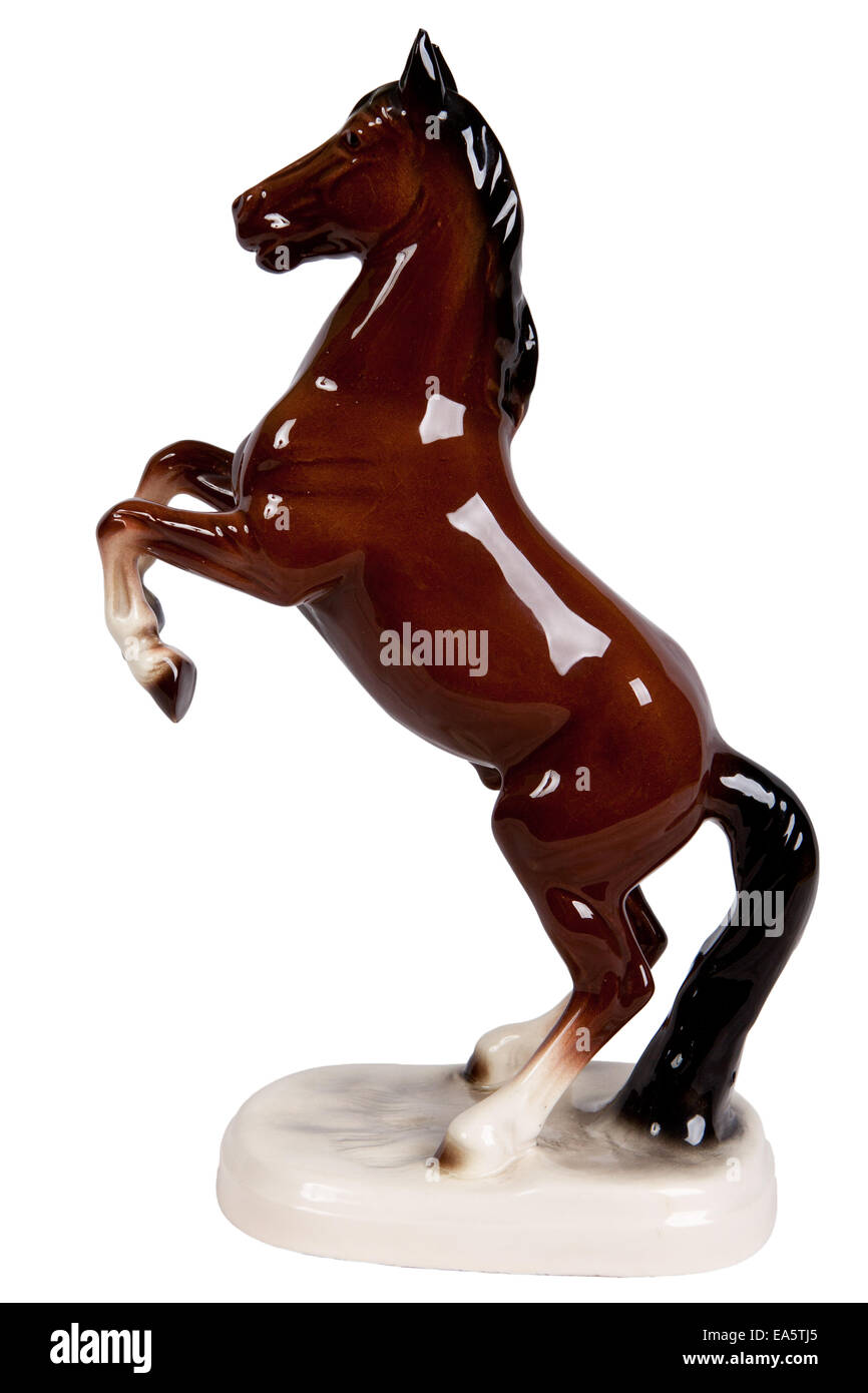 Keramik Figur eines Pferdes Stockfoto