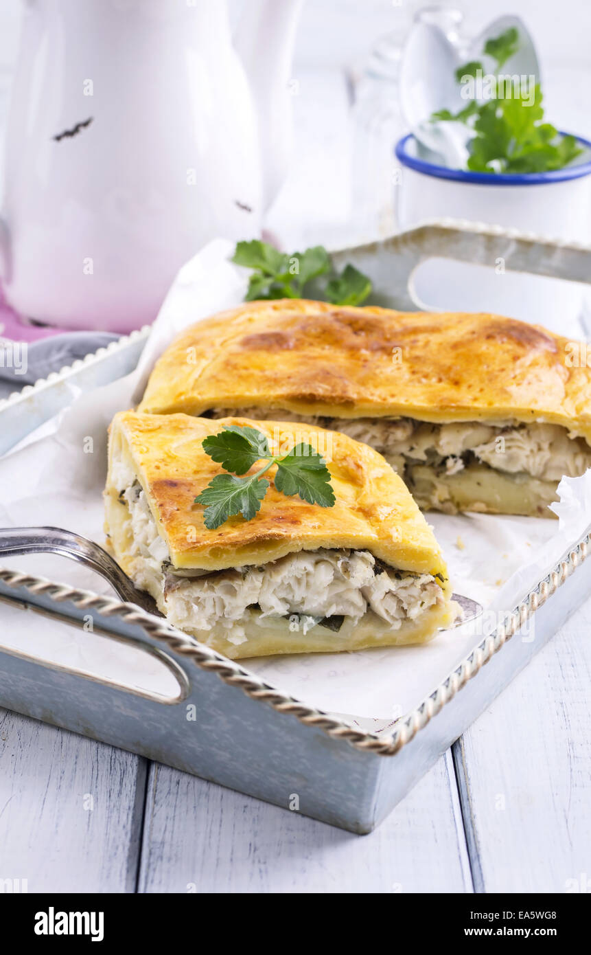 Fisch-Kuchen Stockfoto