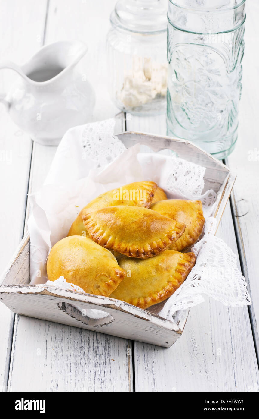 gebackene empanadas Stockfoto