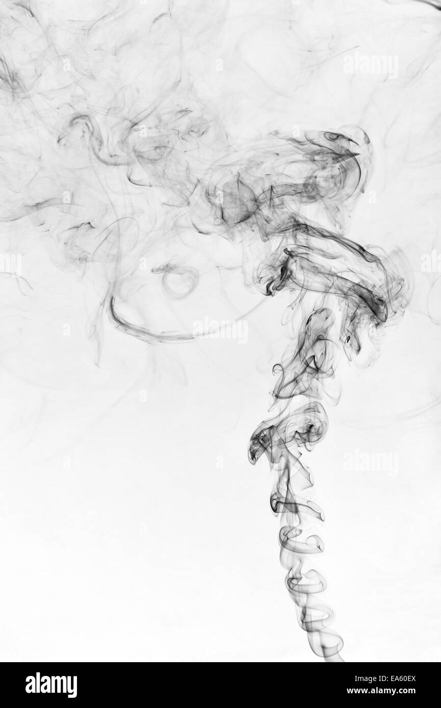 abstrakter schwarzer Rauch Stockfoto