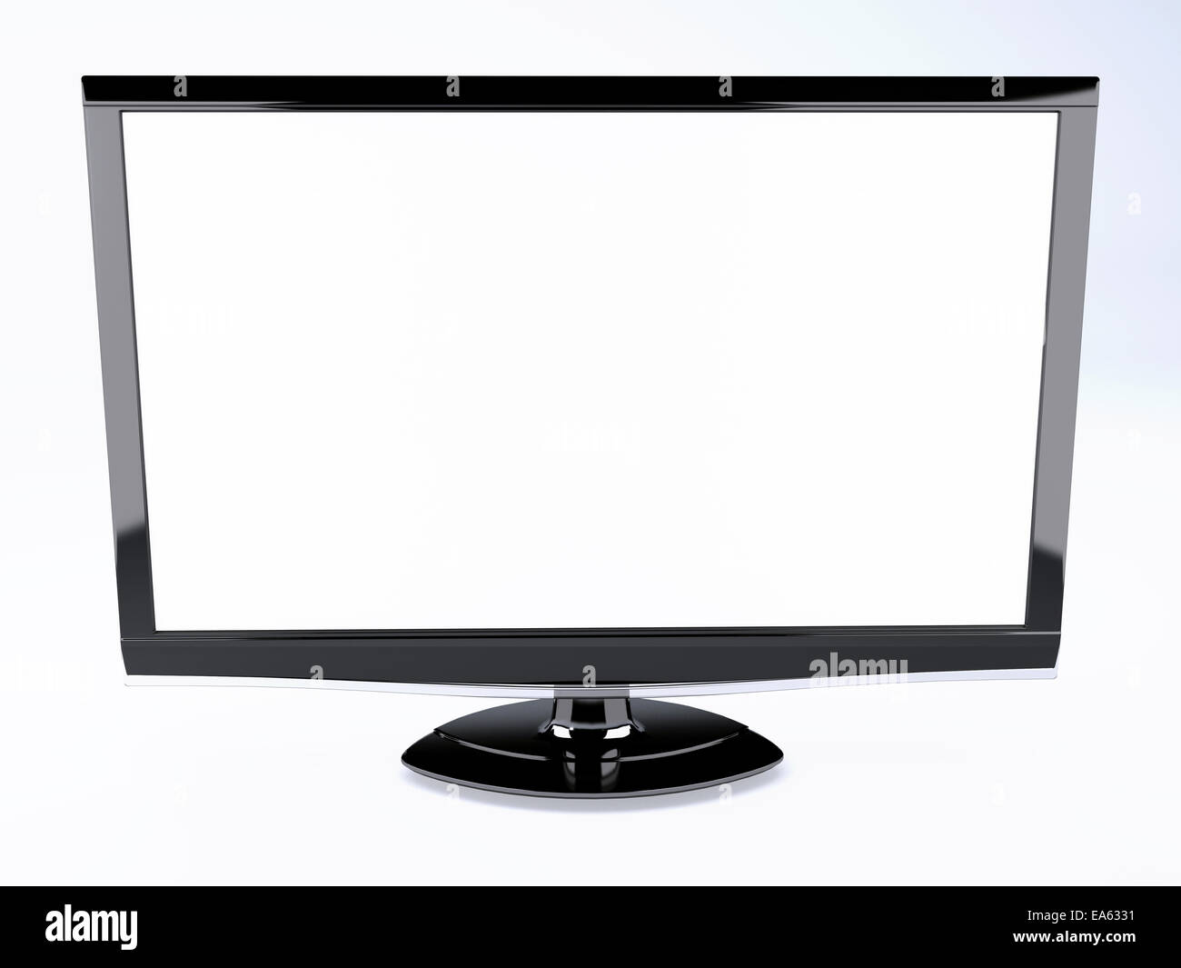 High-Definition-TV-Bildschirm. isolierte weiß Stockfoto