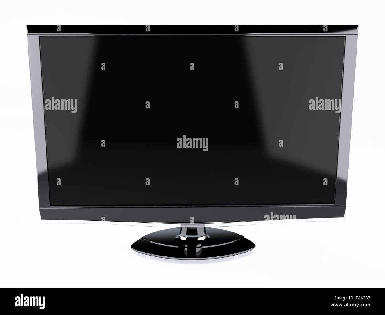 High-Definition-TV-Bildschirm. isolierte weiß Stockfoto
