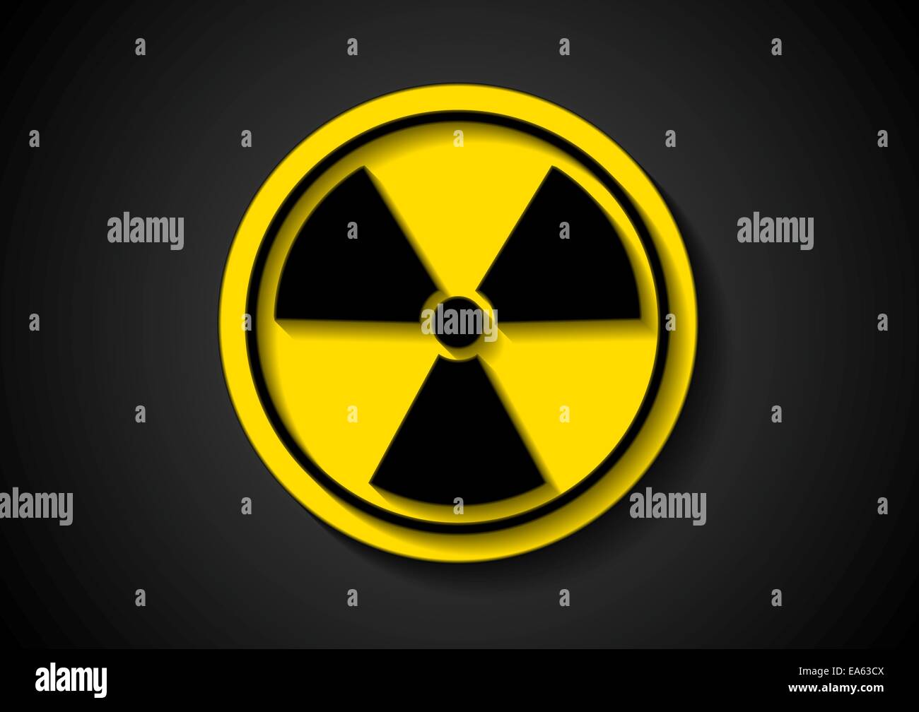 Radioaktive Strahlung-symbol Stockfoto
