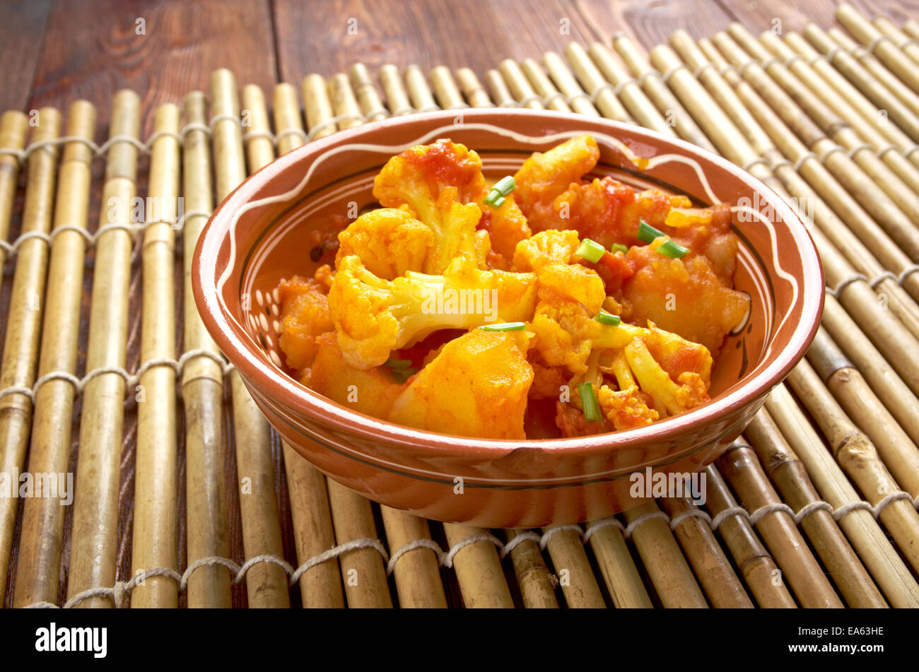 Aloo gobi Stockfoto