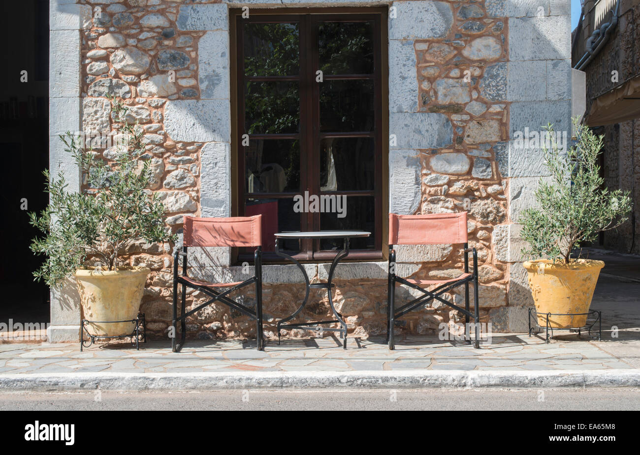 Typisches griechisches restaurant Stockfoto