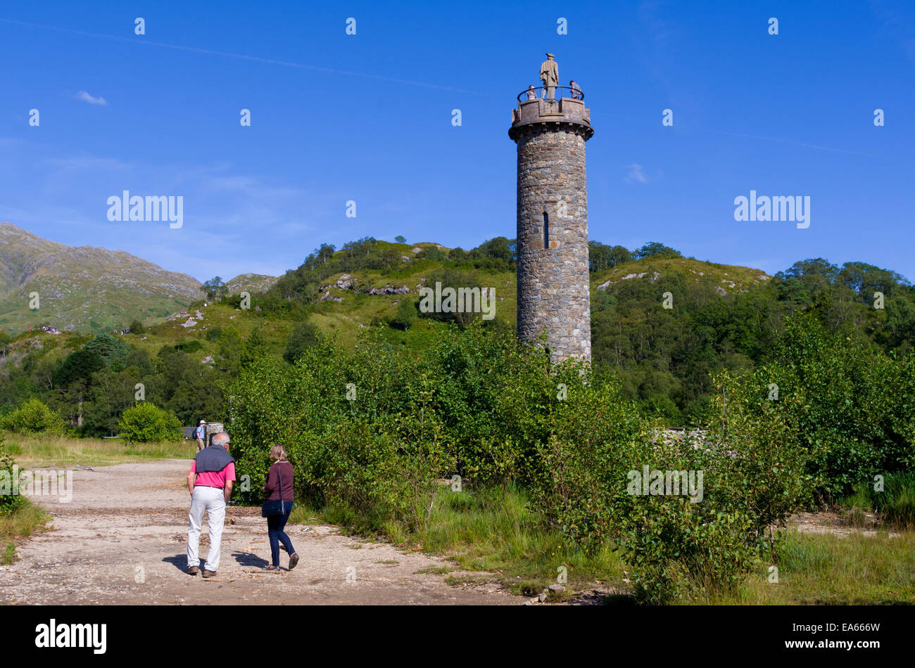 Glenfinnan Monument, Lochaber, Inverness-shire, Highlands, Schottland, Großbritannien Stockfoto