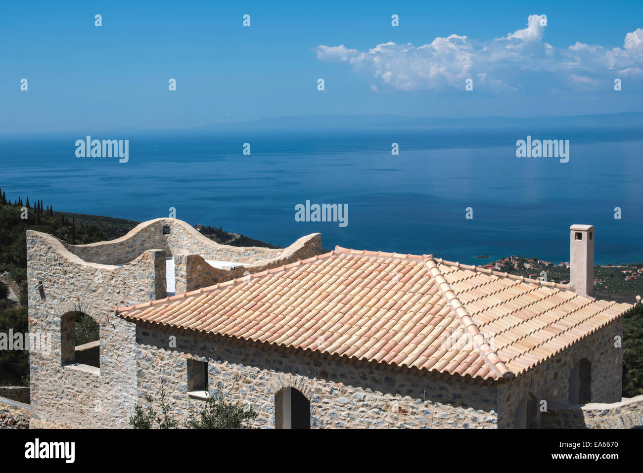 Typische Stein gemacht griechische Kirche. Stockfoto