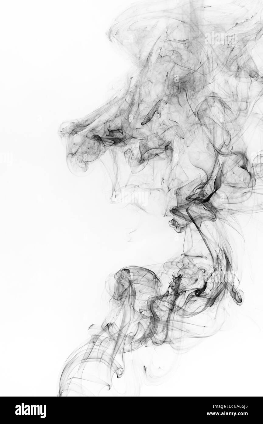 abstrakter schwarzer Rauch Stockfoto