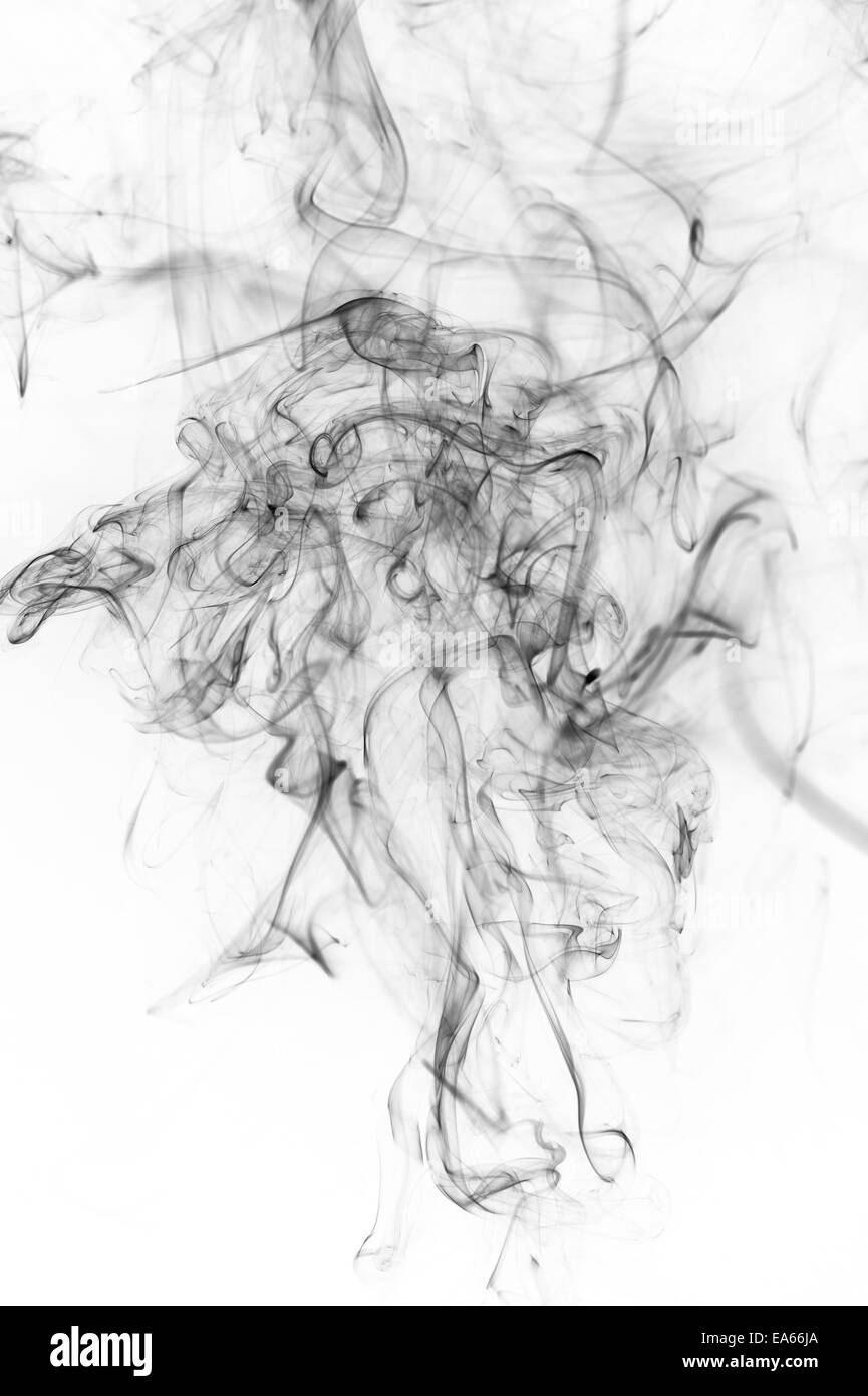 abstrakter schwarzer Rauch Stockfoto