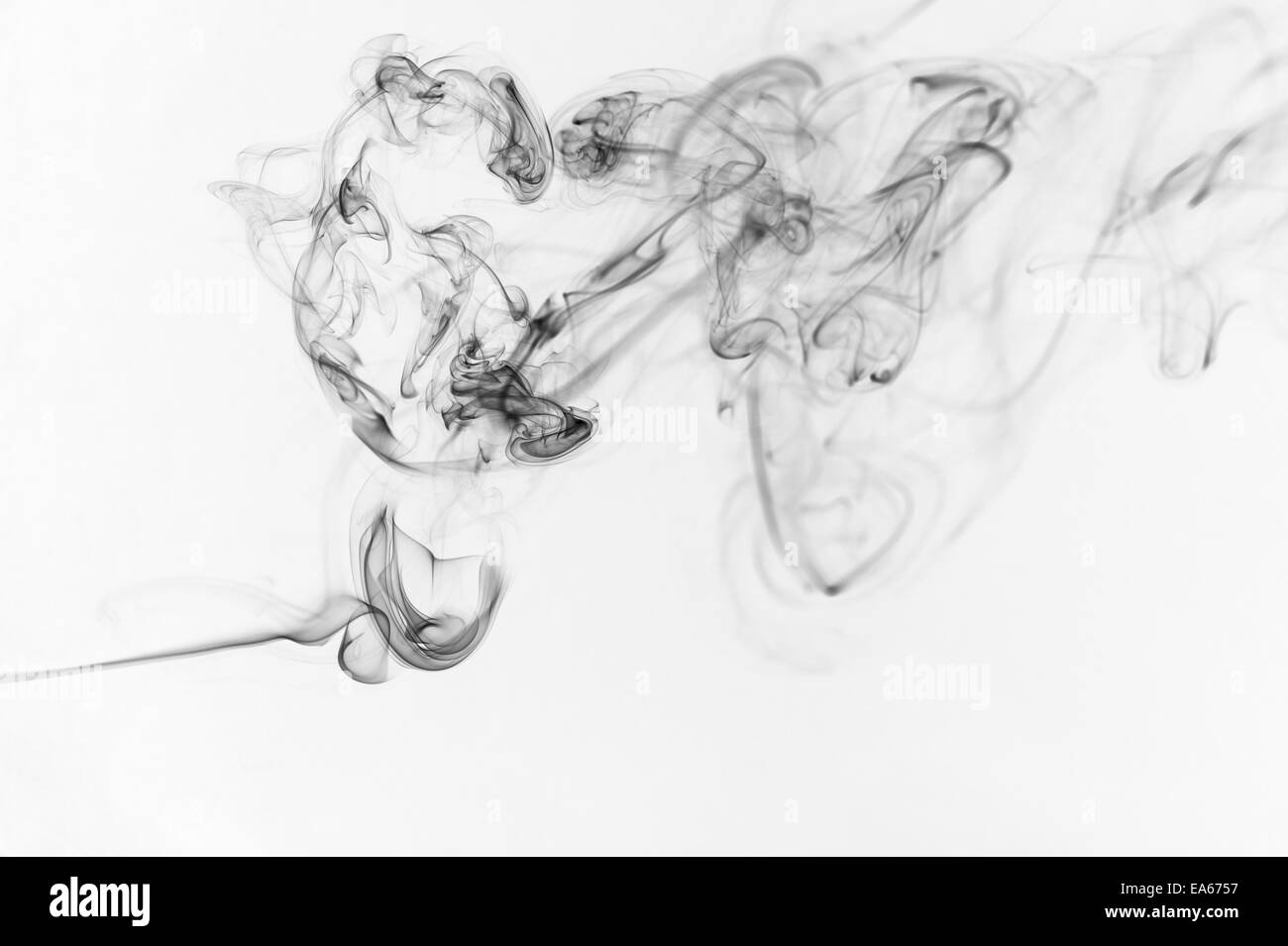 abstrakter schwarzer Rauch Stockfoto