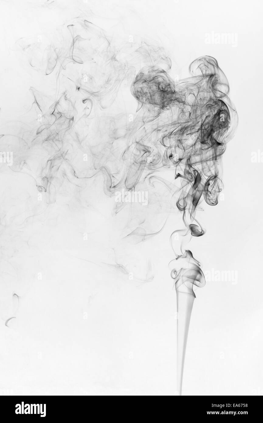 abstrakter schwarzer Rauch Stockfoto