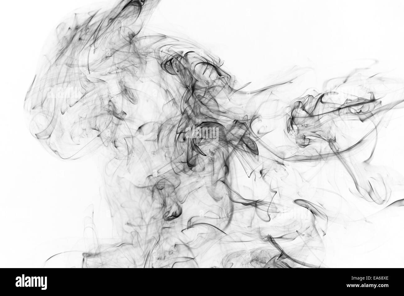 abstrakter schwarzer Rauch Stockfoto