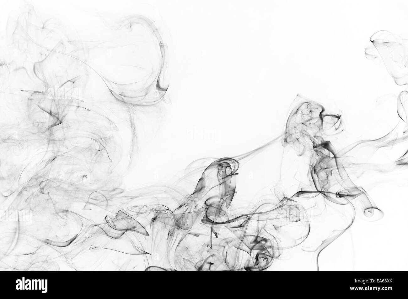 abstrakter schwarzer Rauch Stockfoto