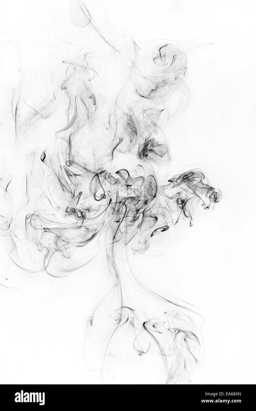 abstrakter schwarzer Rauch Stockfoto