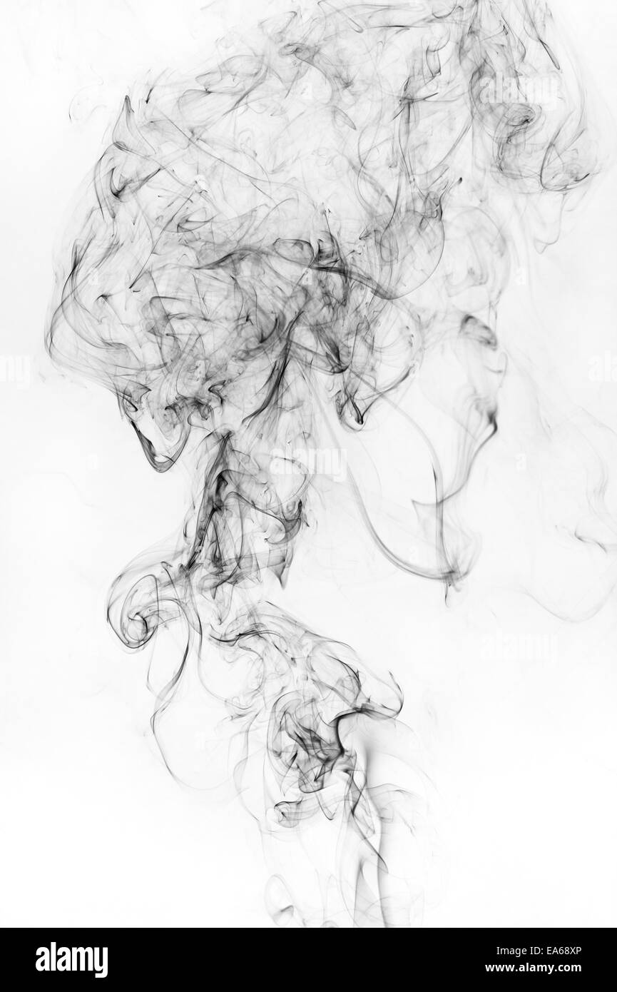 abstrakter schwarzer Rauch Stockfoto