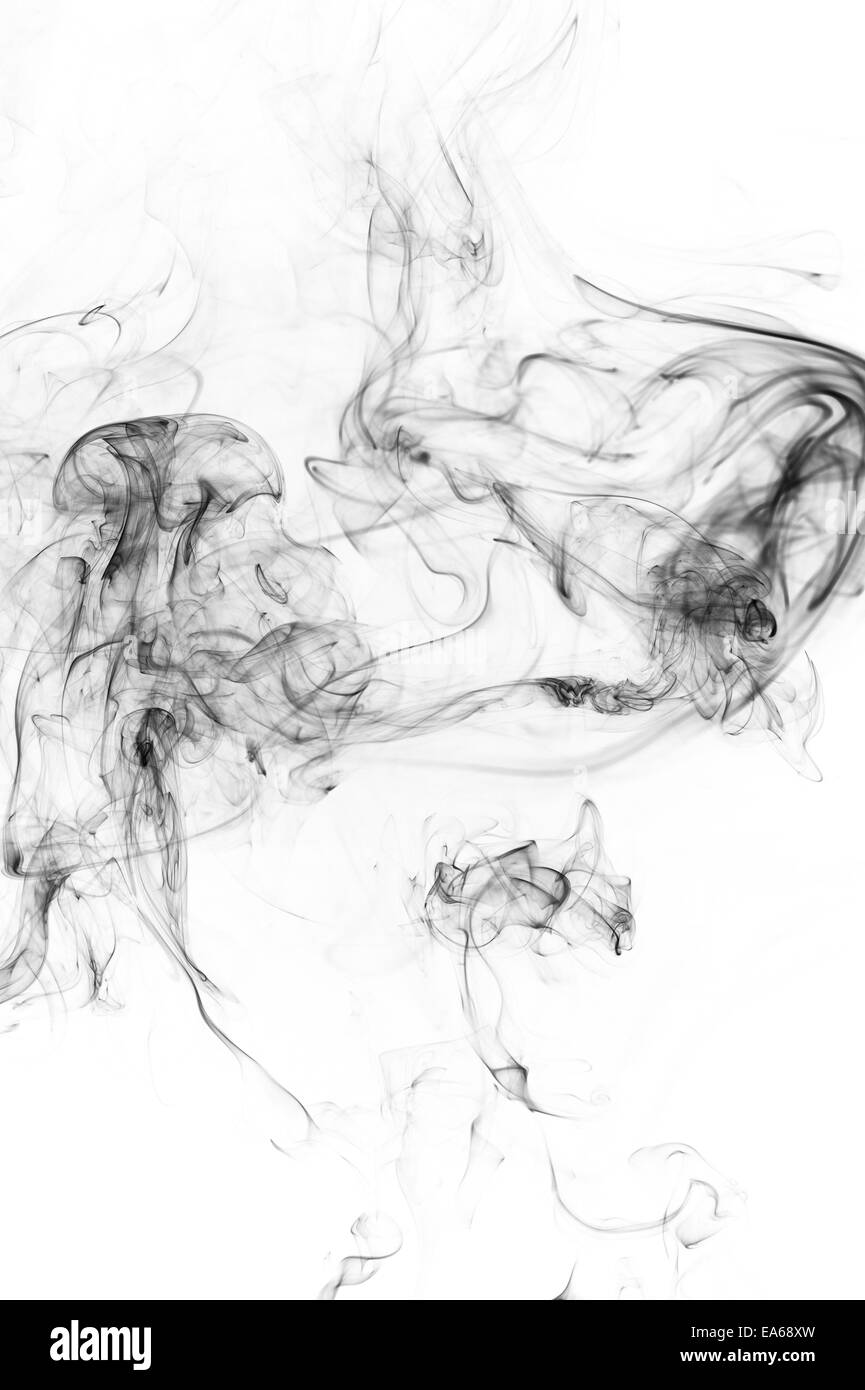 abstrakter schwarzer Rauch Stockfoto