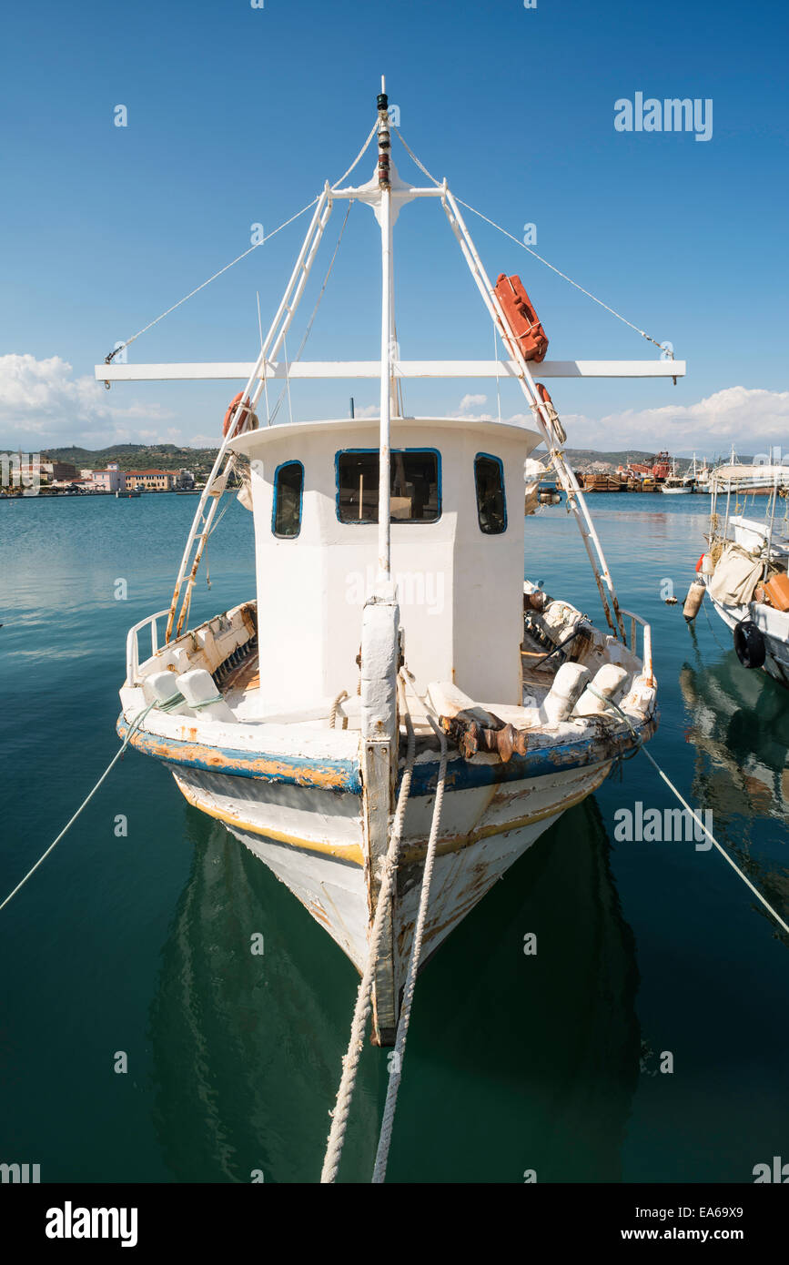 Angelboote/Fischerboote in Griechenland. Tageslicht Stockfoto