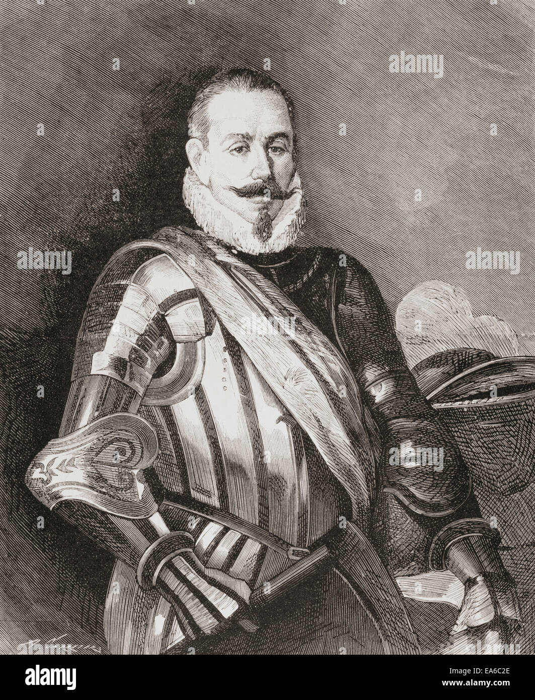Pedro Gutiérrez de Valdivia oder Valdiva, 1500 – 1553.   Spanische Eroberer und der erste königliche Gouverneur von Chile. Stockfoto