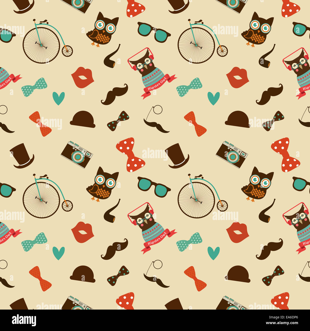 Bunte Musterdesign Hipster Stockfoto