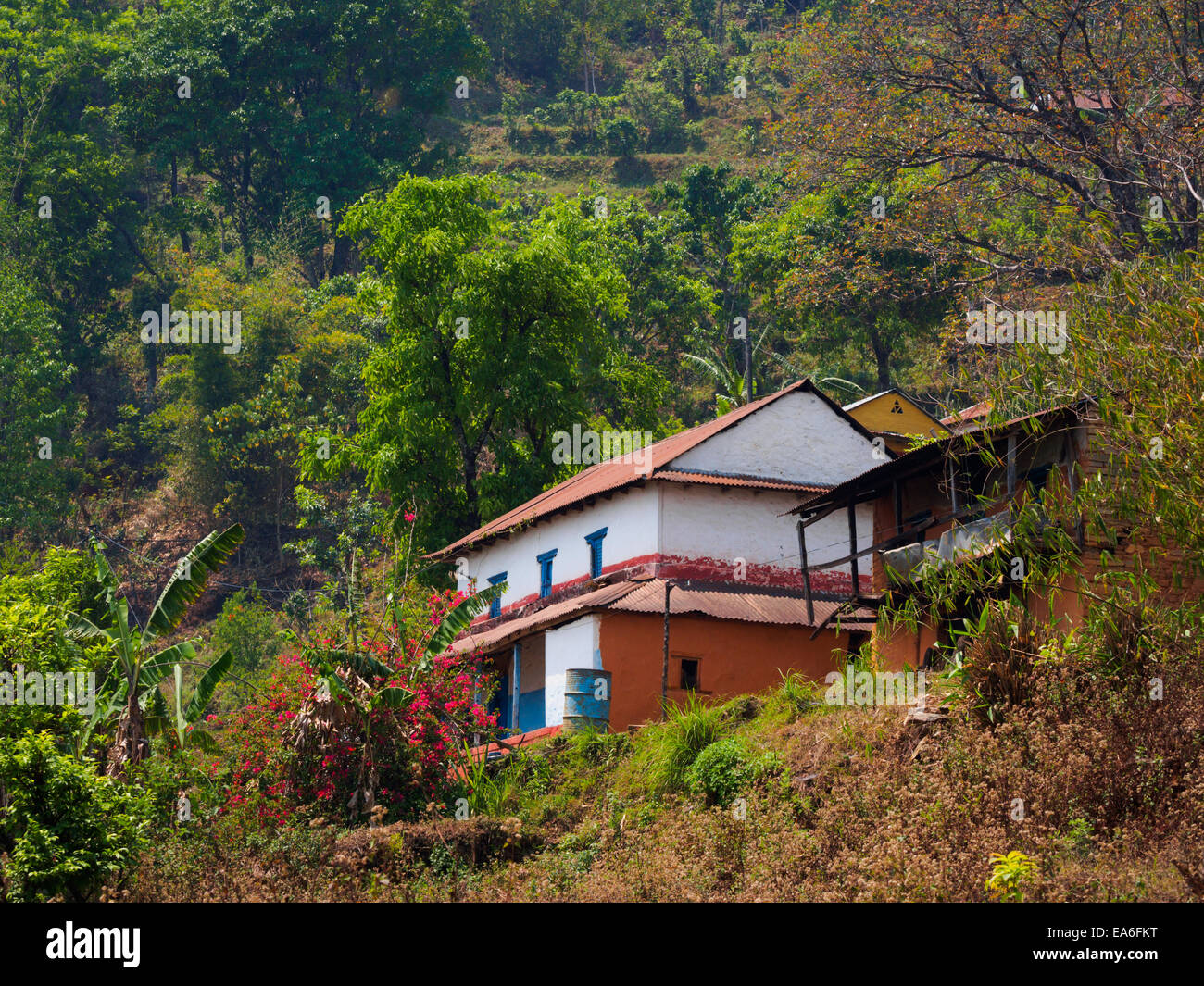 Traditionellen nepalesischen Landhaus Stockfoto