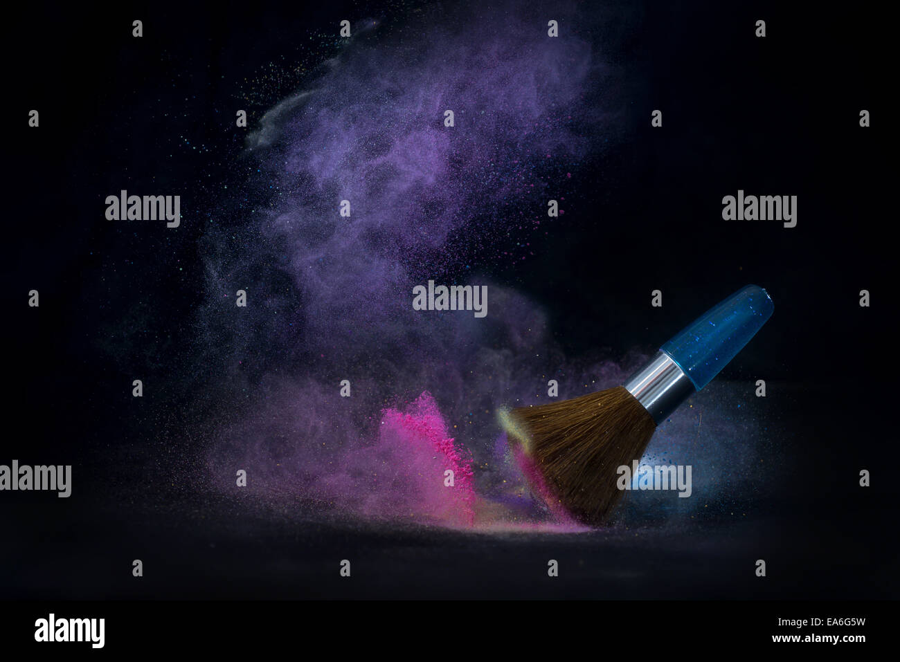 Blick auf Make-up Pinsel Stockfoto