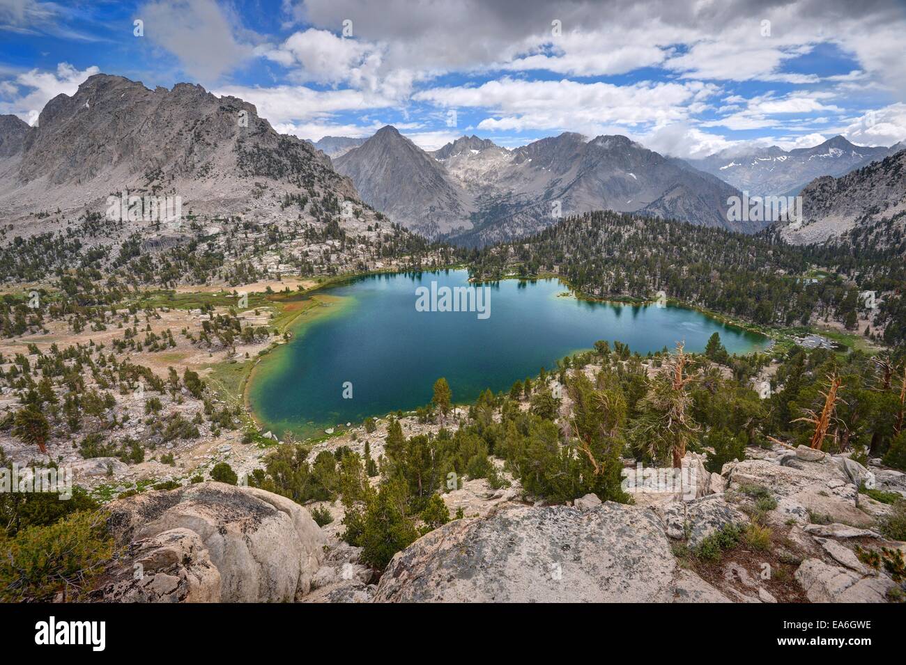 USA, California, Ansel Adams Wilderness Area, Inyo National Forest, spektakuläre Bullfrog Lake Stockfoto