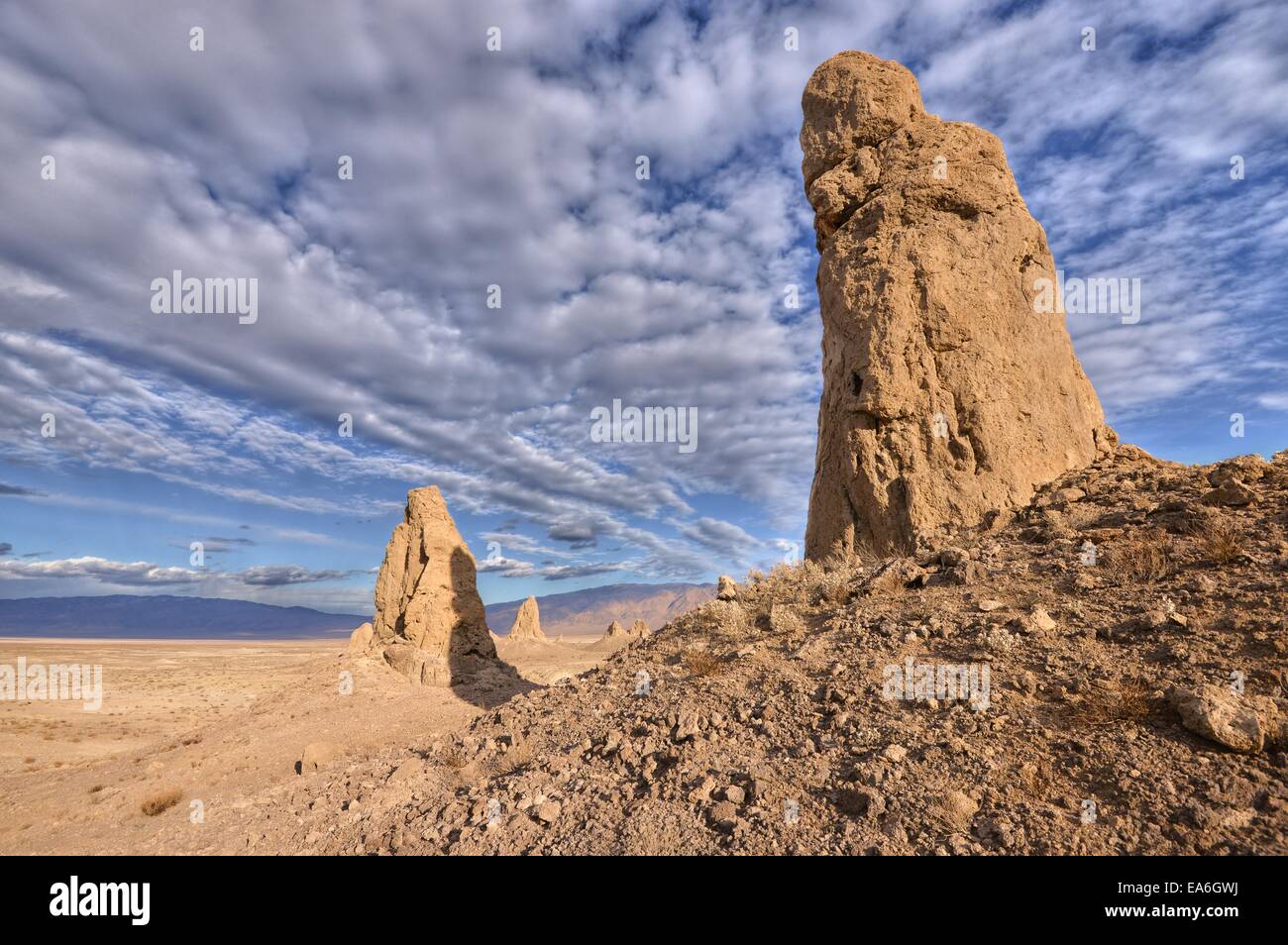 USA, Kalifornien, Mojave-Wüste, Trona Pinnacles National Natural Landmark Stockfoto
