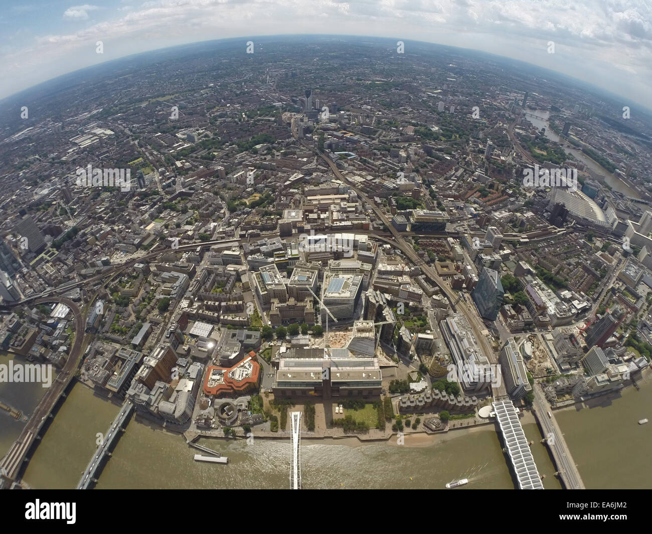 UK, London, Luftaufnahme der Stadt mit der Tate Modern Stockfoto