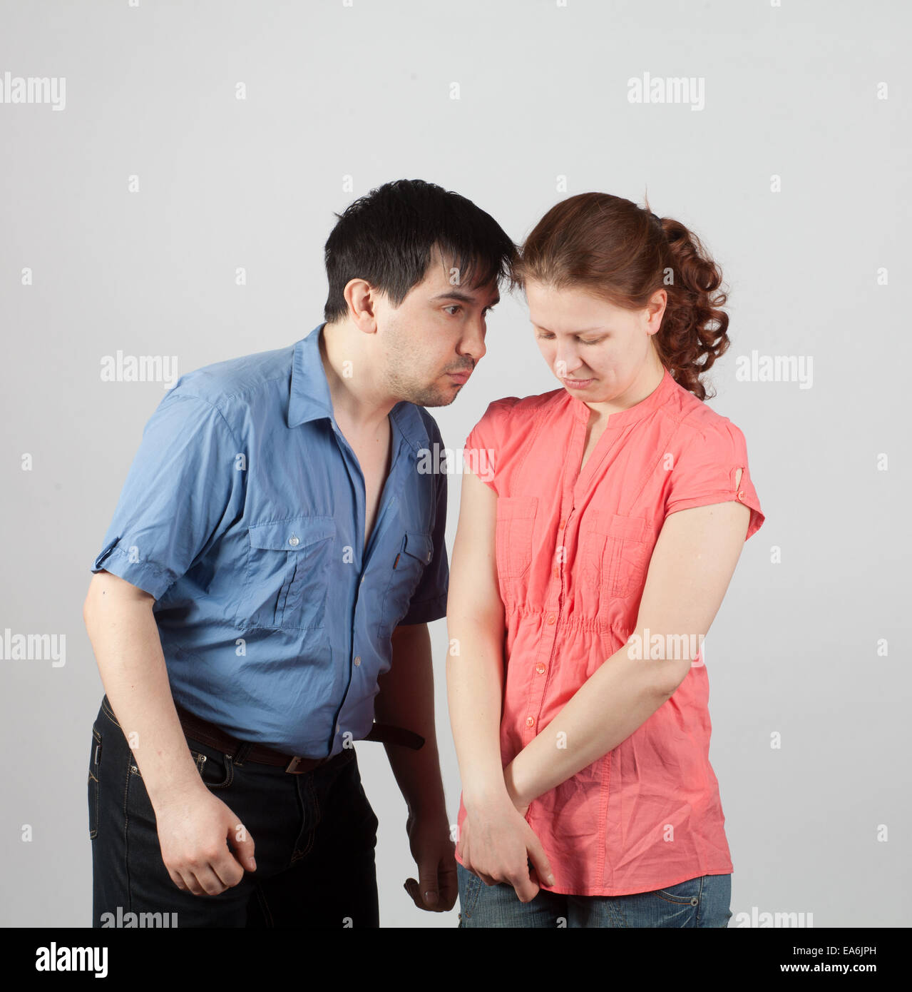 Konflikte in der Familie Stockfoto